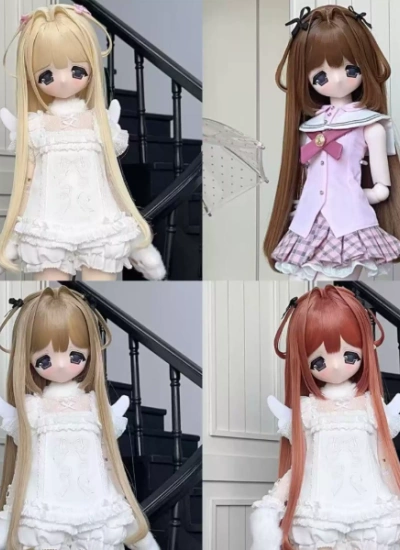 BJD Wig Girl Long Style Wig for SD/MSD/YOSD Size Ball Jointed Doll
