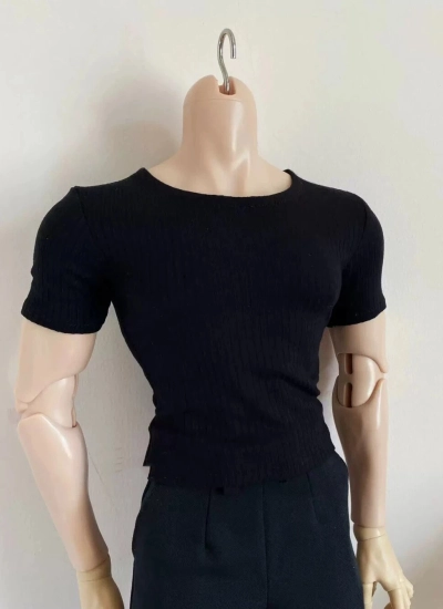 BJD Clothes Round-neck Fitted T-shirt for 1/6 1/4 70cm 75cm Size Ball Jointed Doll