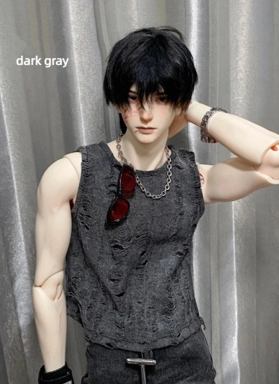 BJD Clothes Sleeveless Ripped Vest for 1/6 1/4 70cm 75cm Size Ball Jointed Doll