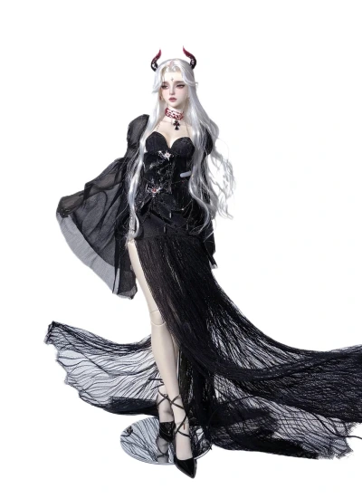 Zhen Bao Box BJD Hei Gu Yin Deng Dress Set for Large MSD/AP/IMPL68/SD16 Size Ball-jointed Doll