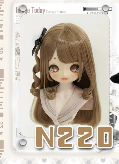 BJD Wig N220 Anime Soft Style Wig for 1/4 1/3 Size Girl Ball-jointed Doll