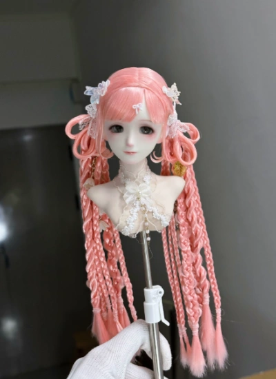 You Ni BJD Long Hair Pink Wig for 1/3 1/4 1/6 Ball-jointed Doll