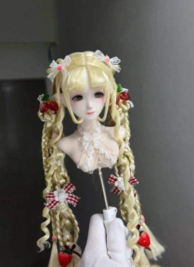You Ni BJD Long Hair Double Braids Strawberry Sweet Style Wig for 1/3 1/4 1/6 Ball-jointed Doll