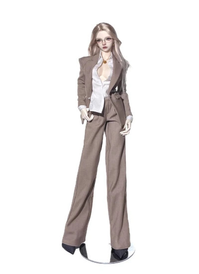 YEEVENTIDUE BJD Clothes Khaki Suit Set for DZ70/IMPL68/DZ71 Size Ball Jointed Doll