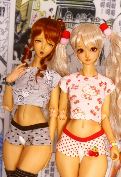 BJD Clothes Girl Y2k Casual Cropped Tracksuit Set for AP Size Ball-jointed Doll