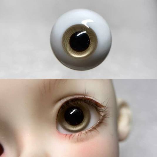 bjd glass eyes light yellow 8mm 10mm 14mm 16mm 18mm 20mm eyeballs for ball-jointed doll