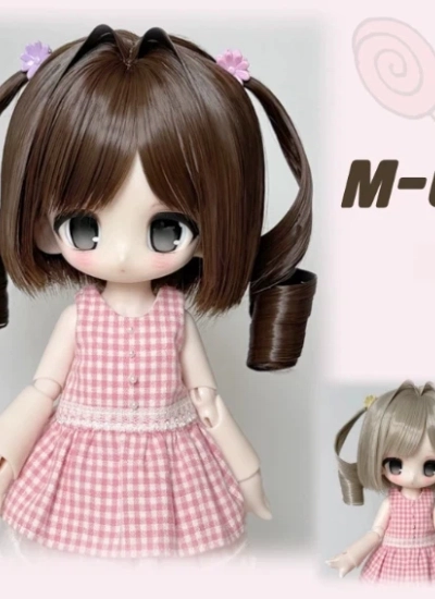 MQQ BJD Double Helix Curly Wig Style Hair for 1/4 1/3 Ball-jointed Doll