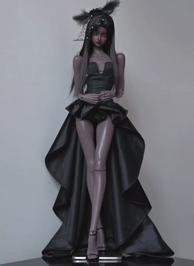 ドール服 ドレス ブラック SD16/68/70/71cmサイズ用 球体関節人形 BJD