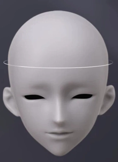 BJD Head White Head for 71cm 73cm Boy Ball-jointed Doll