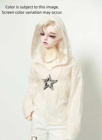 BJD Clothes A534 Yabi-style Print V-neck Hoodie for 1/4 1/3 SD10 Popo68 Loongsoul73 ID75 Size Ball-jointed Doll