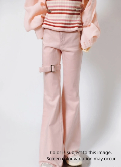 BJD Clothes A536 Yabi Style Flare Pants with Leg straps for 1/4 1/3 SDGR Popo68 70cm Loongsoul73 ID75 Size Ball-jointed Doll