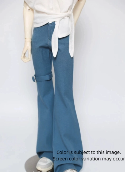 BJD Clothes A536 Yabi Style Flare Pants with Leg straps for 1/4 1/3 SDGR Popo68 70cm Loongsoul73 ID75 Size Ball-jointed Doll