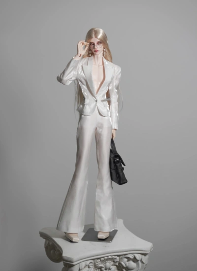 YEEVENTIDUE BJD Clothes White Suit for ID75 DZ73 Size Ball Jointed Doll