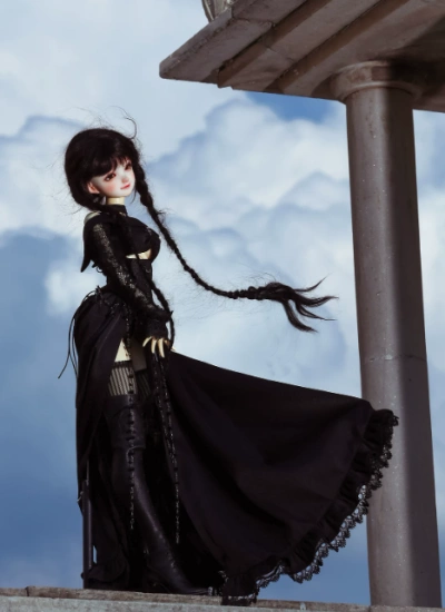 In Stock BJD Clothes【Lilith】Vintage Witch Style Outfit for Large MSD Size Ball-jointed Doll