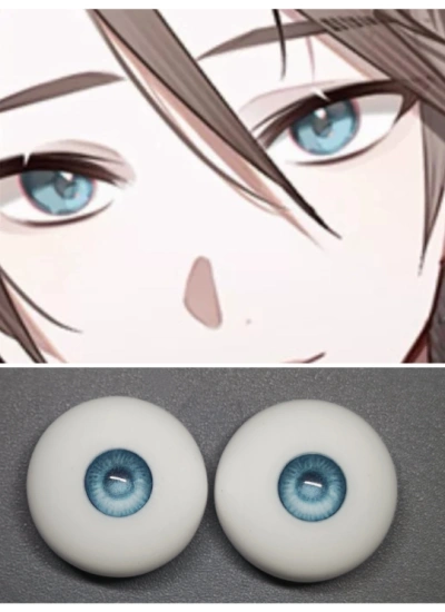 ドール用アイ 樹脂＋石膏アイ ブルー【LY1】 8mm/10mm/12mm/14mm/16mm/18mm BJD用