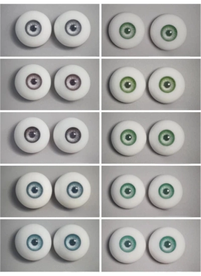 ドール用アイ 樹脂＋石膏アイ グレー グリーン ブルー【AZPシリーズ】 8mm/10mm/12mm/14mm/16mm/18mm BJD用