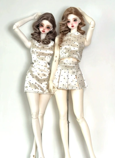 BJD Clothes Polka Dot Skirt SetPolka Dot Skirt Set for IMPL68Lchest/63Lchest Size Ball-jointed Doll