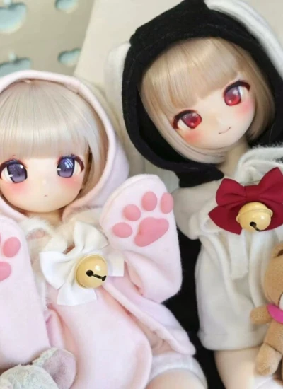 BJD Clothes [Doll Bunny Suit] Top Pumpkin Shorts Set for 1/4 Size Ball-jointed Doll