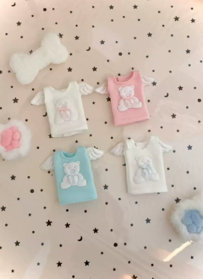 Tearain BJD Angel Bear Cami Top for 1/6/ob22/ob24 Girl Boy Ball-jointed doll