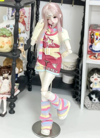 Yi Li Tang BJD Clothes [Rainbow Pop] Overall Top Set for 1/4; Large 1/4 Ball-jointed Doll