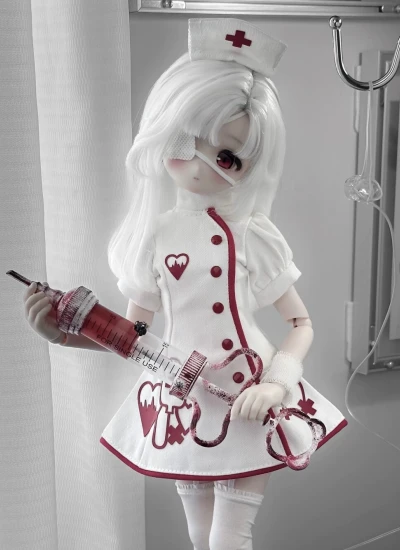 BJD Clothes [Nurse Cute] Medical Nurse Uniform for 1/4 Size Ball-jointed Doll