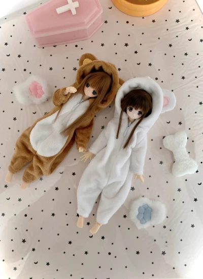 Tearain BJD Handmade Rilakkuma Jumpsuit for 1/6/ob22/ob24 Girl Ball-jointed doll