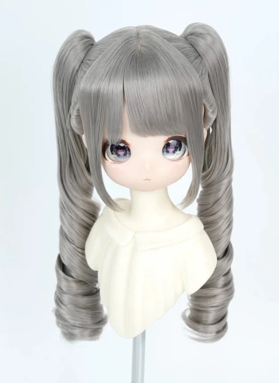 BJD Wig [smw-7] Twin-tail Curly Style Wig for 1/3 Size Ball-jointed Doll