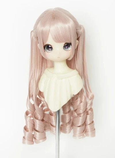 BJD Wig [smw-9] Twin-tail Curly Style Wig for 1/3 Size Ball-jointed Doll