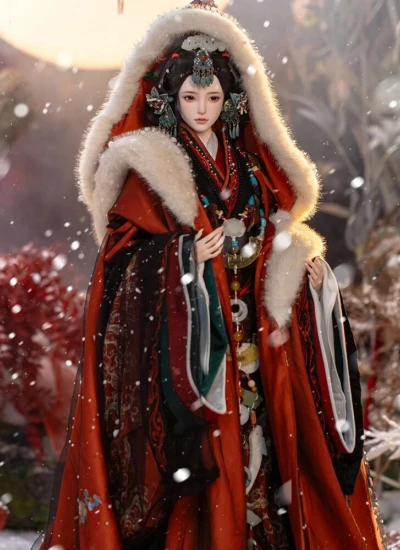 BJD Clothes Yu Ji Cloak Hood for 70cm Size Ball-jointed Doll