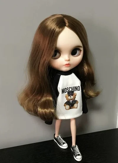 BJD Clothes Oversized Long Sleeve Top for Blythe OB24 OB27 Ball-jointed doll