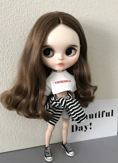 BJD Clothes Stripe Coat T-shirt Shorts for Blythe OB24 OB27 Ball-jointed doll