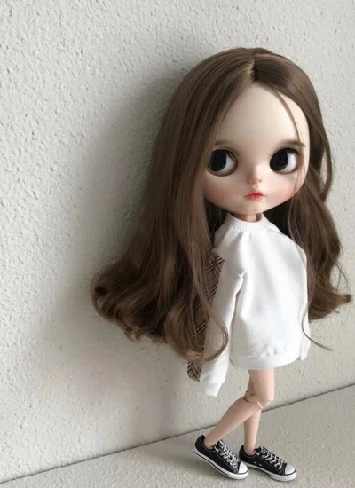 BJD Clothes Plaid Sleeve Top for Blythe OB24 OB27 Ball-jointed doll