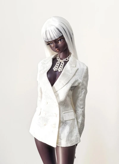 BJD Clothes White Lace Blazer for 1/3 Size Ball-jointed Doll