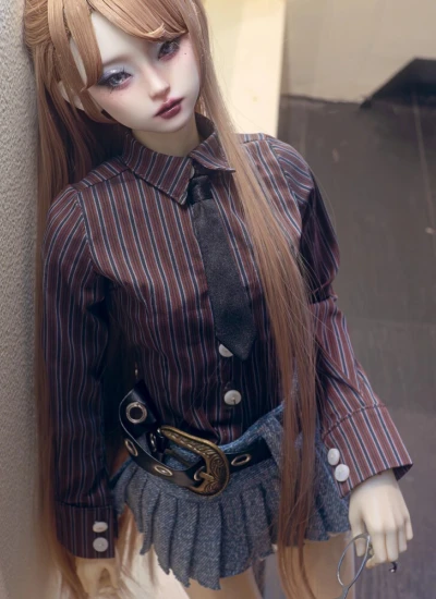 BJD Clothes American Style Campus Striped Shirt for SD16 62cm 63cm 65cm 68cm Size Ball-jointed Doll