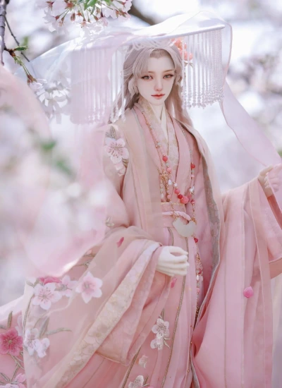 YLZY Official In Stock BJD Clothes【Peach Spring】Clothing set for Special 1/4 Large 75cm Size Ball-jointed Doll