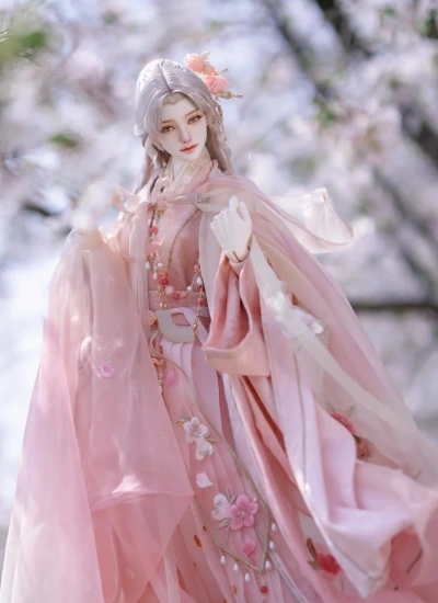 YLZY Official In Stock BJD Clothes【Peach Spring】Clothing set for Special 1/4 Large 1/4 62/68/70/75cm Size Ball-jointed Doll