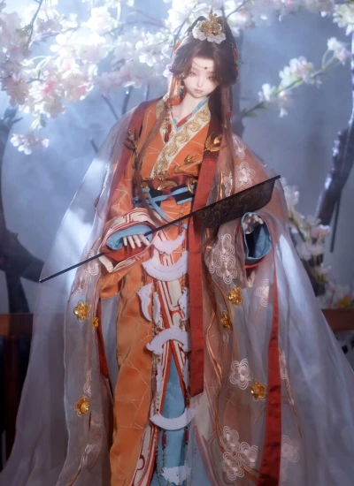 BJD Clothes Girl Ancient Style Dress Set for 58-62cm 66-68cm 70-72cm Size Ball-jointed Doll