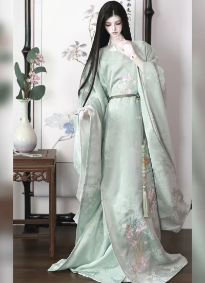 Qing Qing Official In Stock BJD Clothing Round-collar Robe Set for 70-75cm Ball-jointed Doll