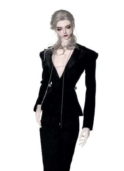 YEEVENTIDUE BJD Clothes Black Suit Set for DZ73 Size Ball Jointed Doll