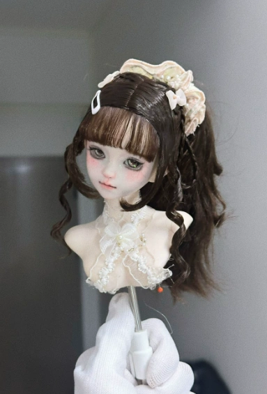 You Ni BJD Dark Brown High Ponytail Wig for 1/3 1/4 1/6 Ball-jointed Doll