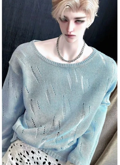 BJD Clothes Oversized Distressed Knit Sweater for Large 1/4 Special 1/4 75/77cm Ball-jointed Doll