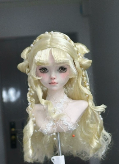 You Ni BJD Golden Pearl Half-Up Half-Down Wig for 1/3 1/4 1/6 Ball-jointed Doll