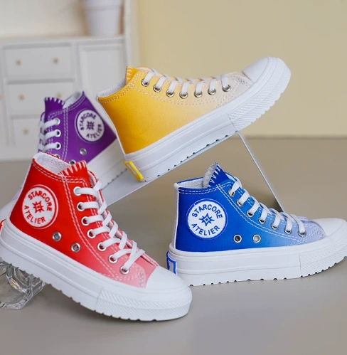 BJD Shoes Gradient High-Top Canvas Shoes for 75cm/AM77/YC77 Size Ball-jointed Doll