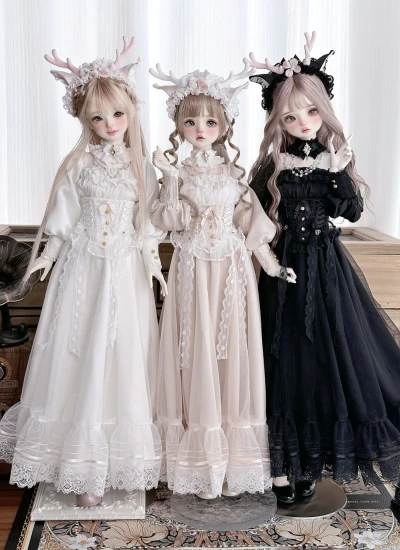 Ban Shao Tang BJD Clothes [Deer's Call] Dress Outfit Set for 1/4 Large 1/4 Ball Jointed Doll