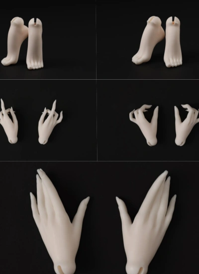 BJD High Heel Feet/Hands for DZ68cm Girl Ball-jointed doll