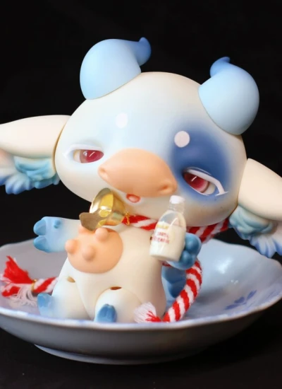 BJD Mini Pet Palm Size Series - Little Cow Wo Wo Tou 1/12 Ball-jointed doll