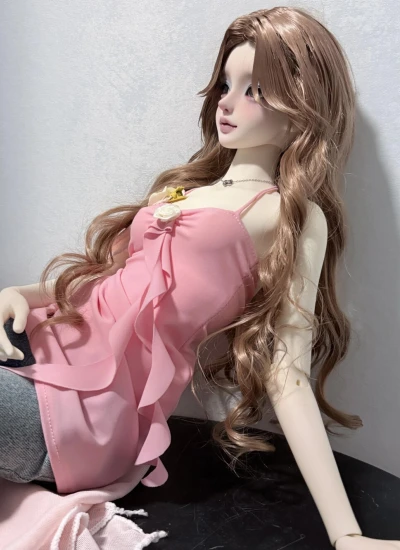 BJD Clothes Sweet Cami Dres with Ruffle Detail for 1/4 1/3 Size Ball Jointed Doll
