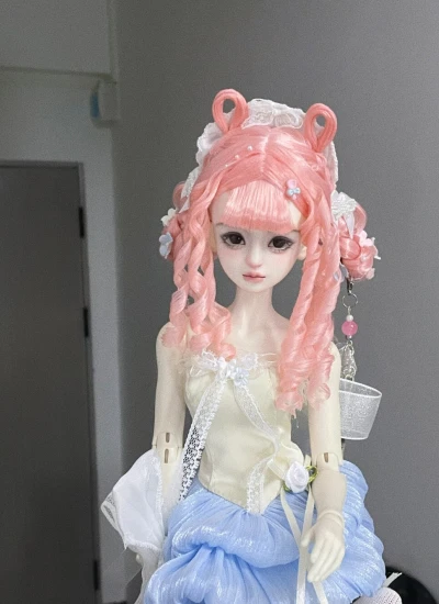 ドール用ウィッグ ピンク ロリータ  YOSD/MSD/小顔SD/SDサイズ用 BJD用