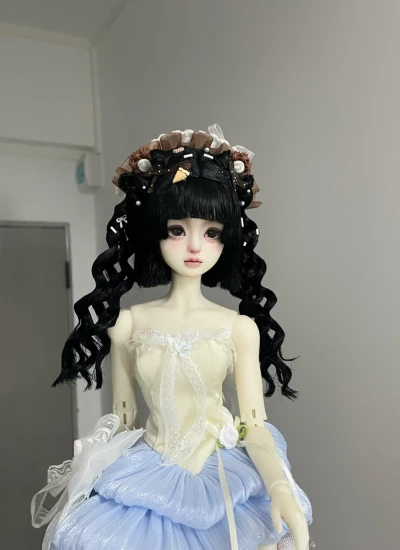 You Ni BJD Hime Cut Short Curly Wig for 1/3 1/4 1/6 Ball-jointed Doll