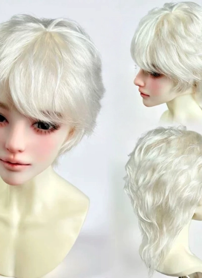 MQQ BJD Mohair Men's Hairstyle Wig for 1/4 1/3 Ball-jointed Doll